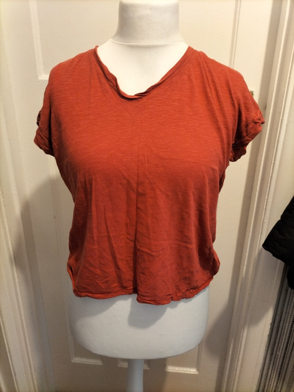Ladies M&Co Size Medium Rust Short Sleeved Tshirt