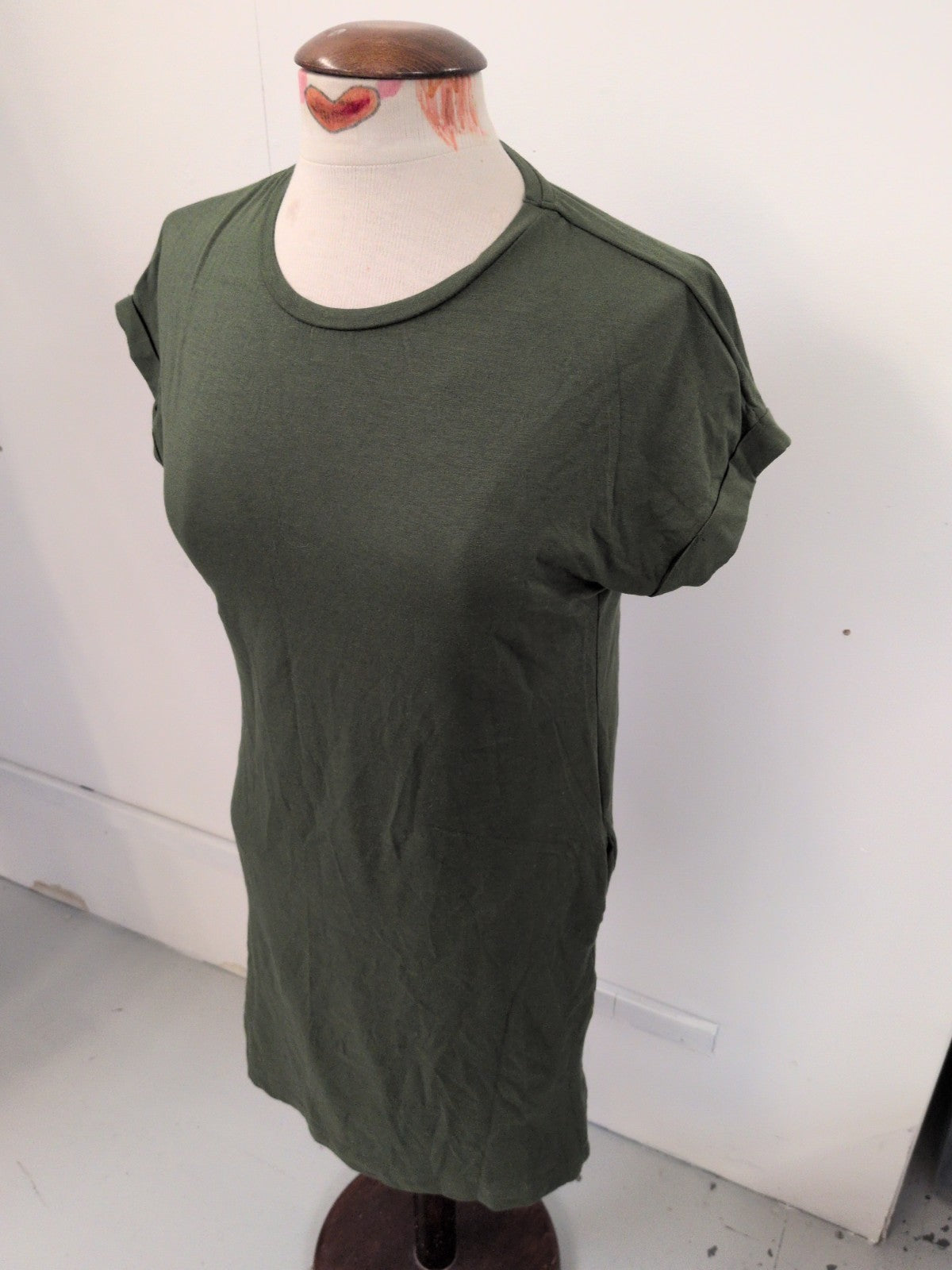 George 4-6 Khaki Green Short Sleeve Pencil Dress