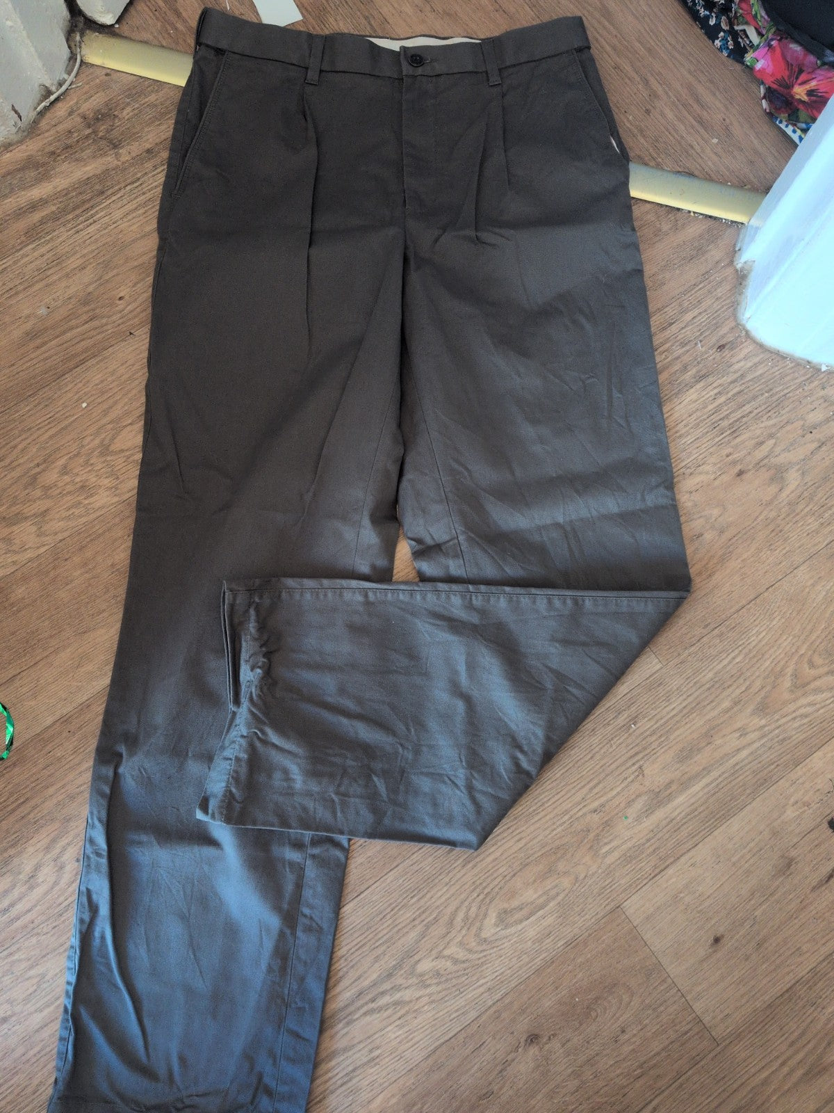 Mens Blue Harbour Size 32/33 Dark Green Chino