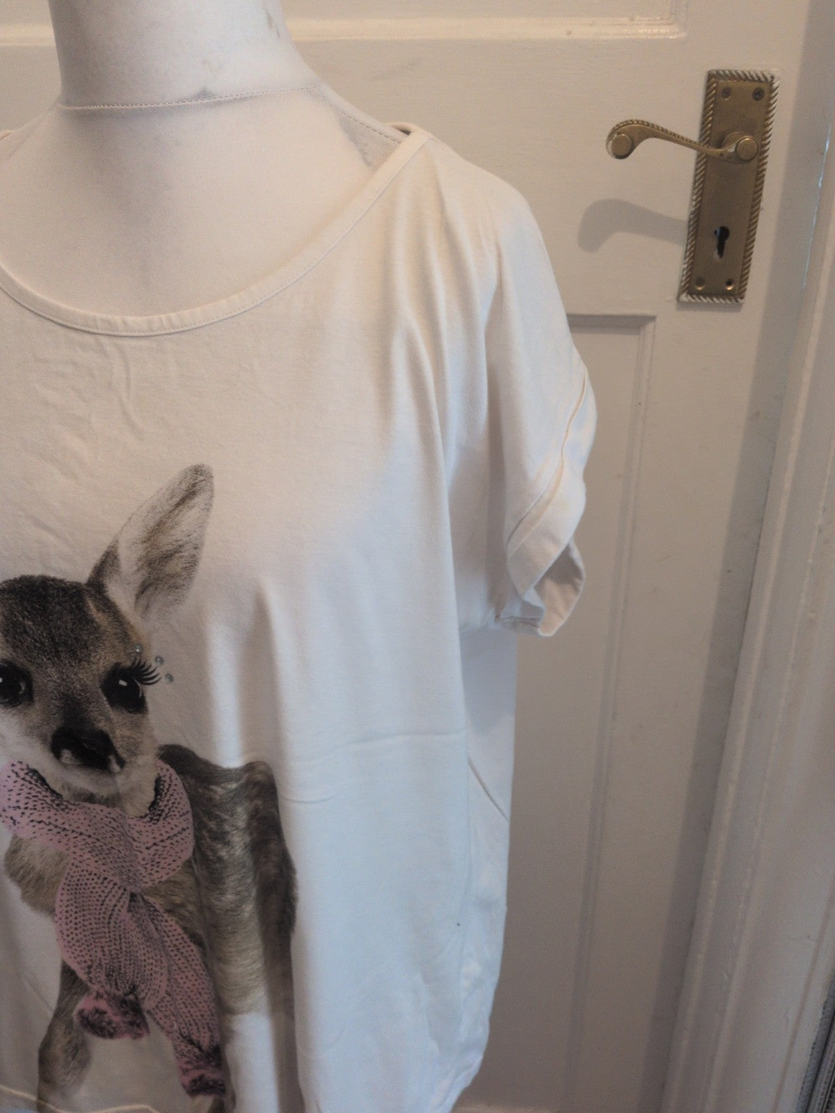 Ladies Reindeer Top With Diamonte Detail Size Xl Dream More