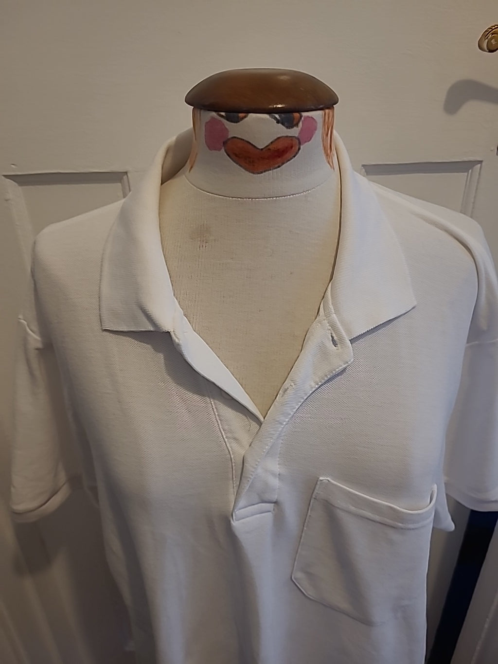 Mens Fruit Of The Loom Size Xl White Polo