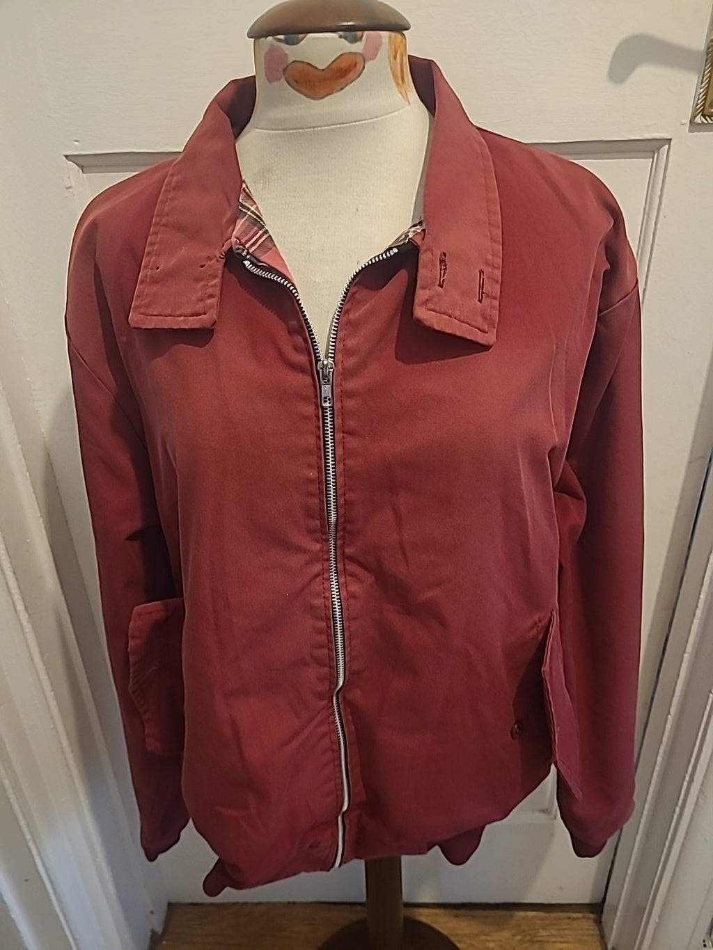 Mens Size XL Ruby Zip Through Check Lined Jacket