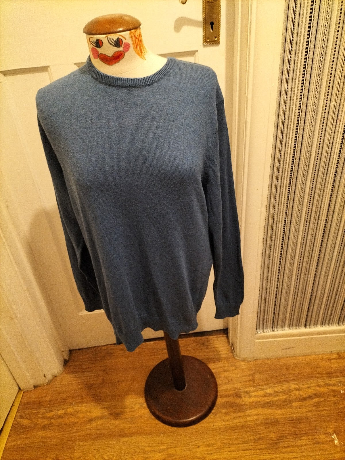 Mens George Size Medium Blue Pullover Jumper