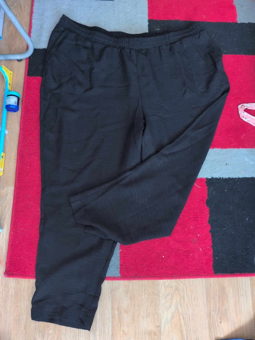 Ladies Size 5xl Black Slight Stretch Trousers