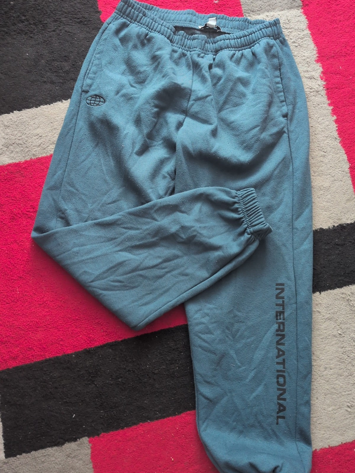 Ladies Topshop Size XS Teal Elasticated Joggers