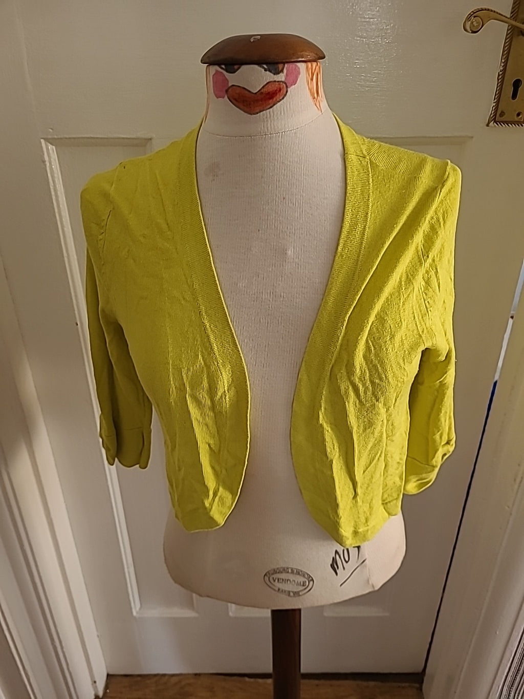 Ladies Debenhams Size 8 Petite Yellow Cardigan