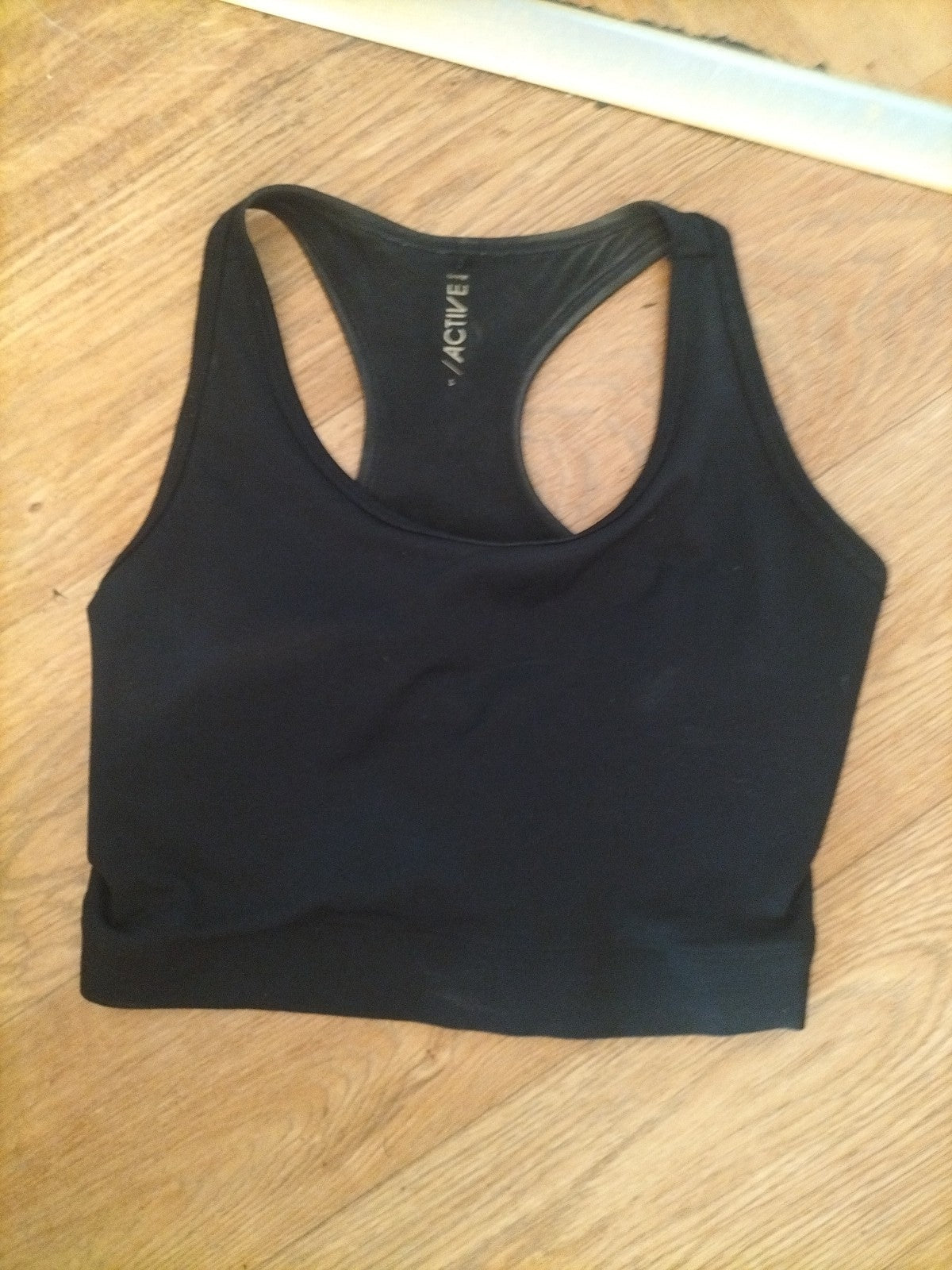 George Active Small Black Gym Bra Padded