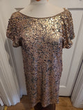 Ladies Next Size 12 Sequin Covered Short Sleeved Dress