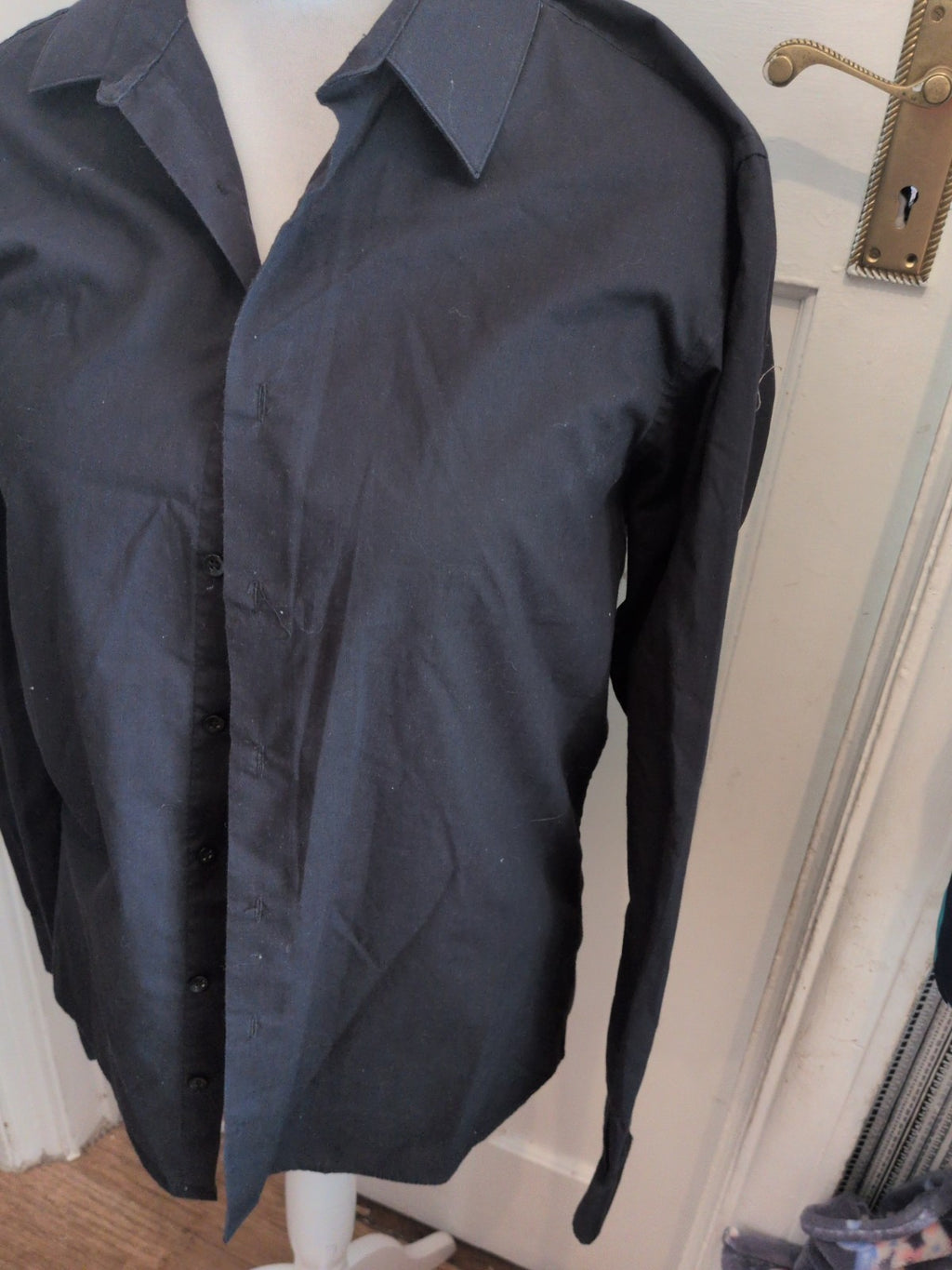 Primark Large 16" Black Slim For Long Sleeve Shirt