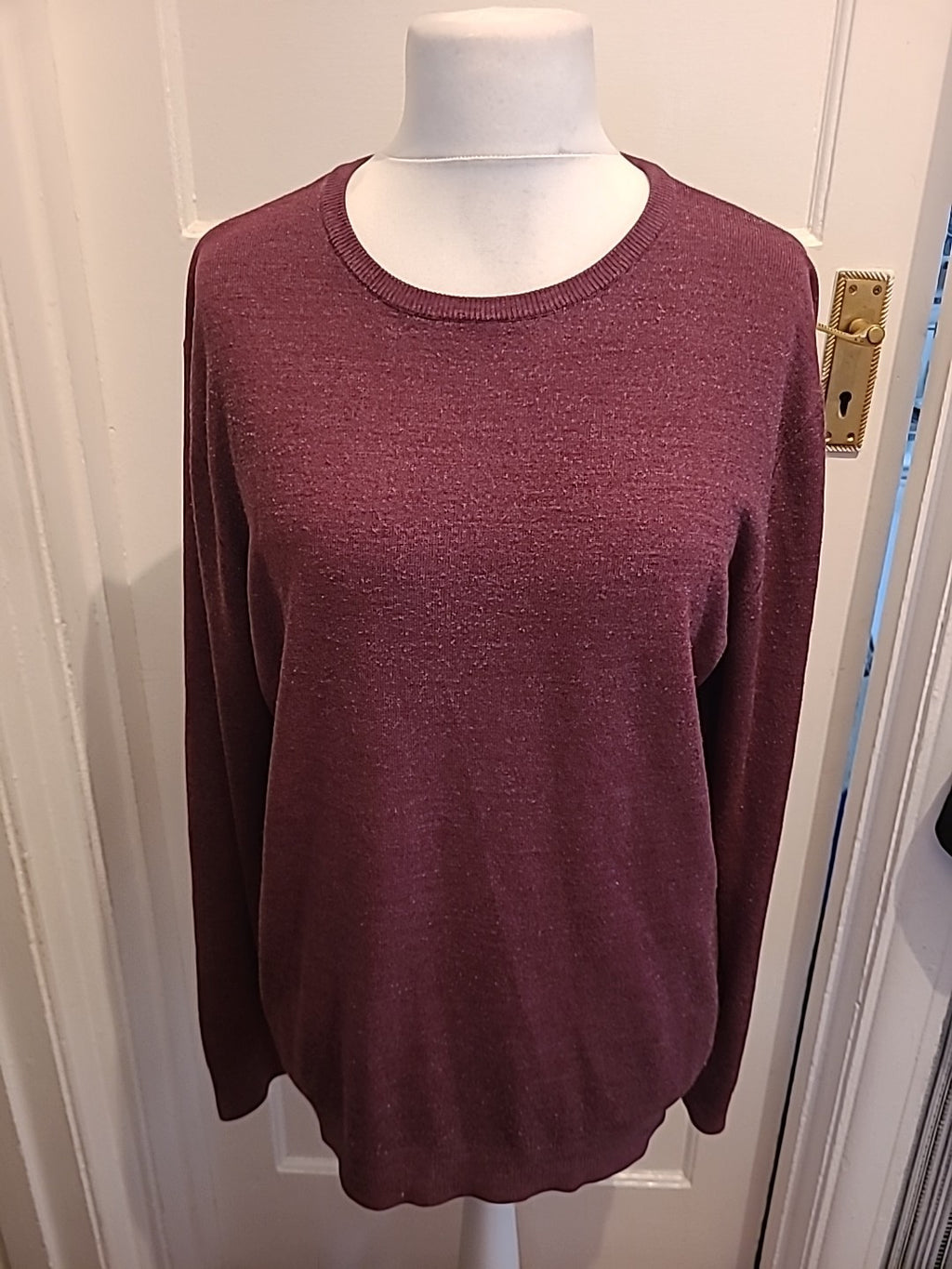 Mens Primark Size 2xl Purple Jumper Heavy Bobbling