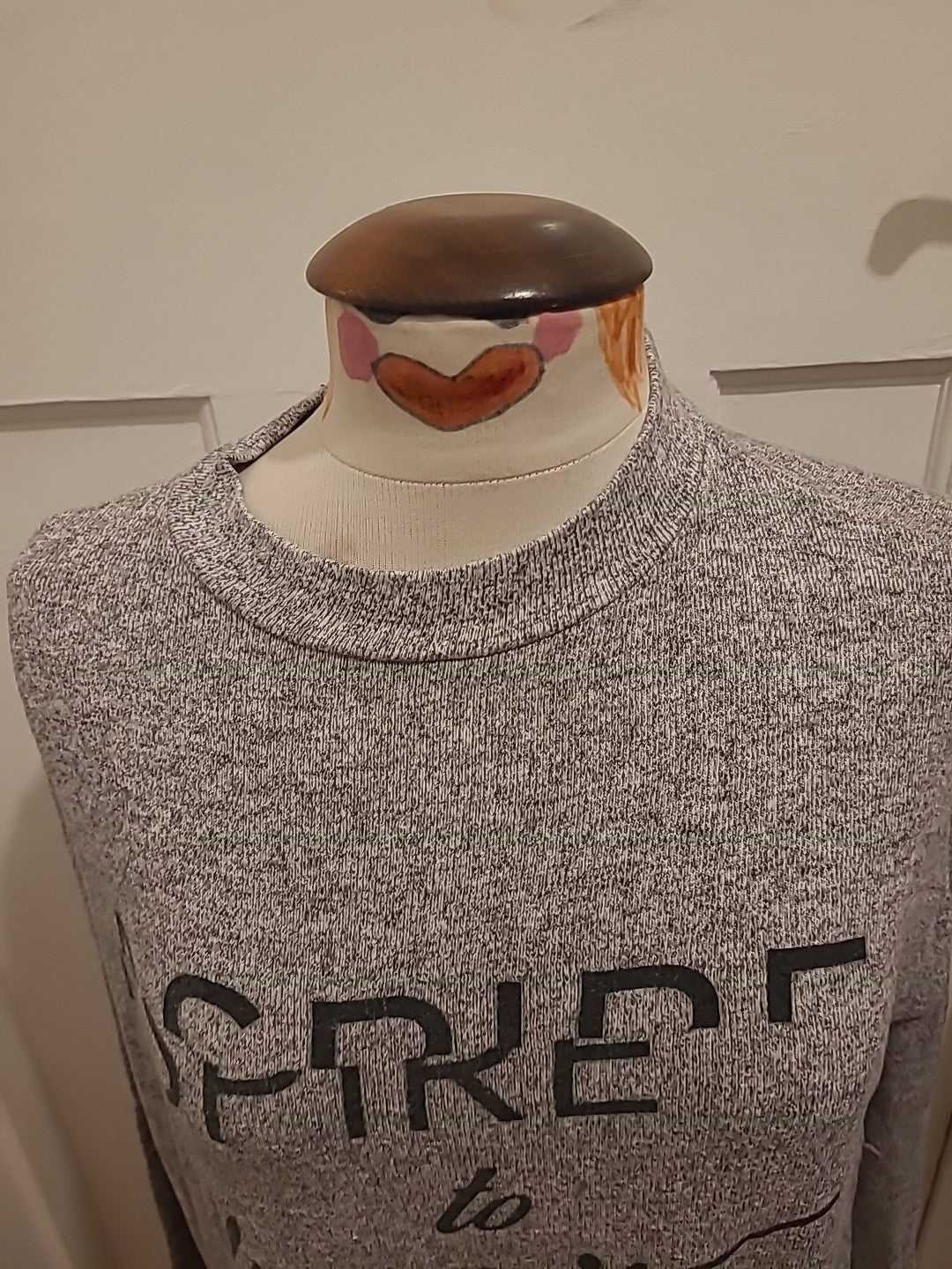 Ladies River Island Size 8 Grey Long Sleeved Longline Jumper