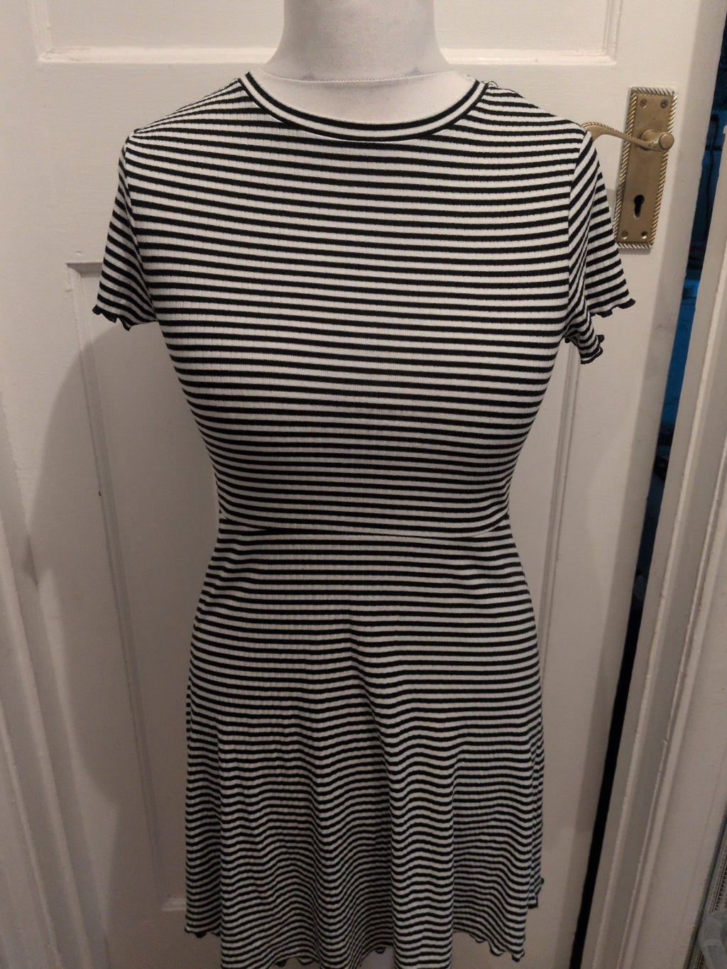 Limited Edition 12 Black Stripe Short Sleeve Dress