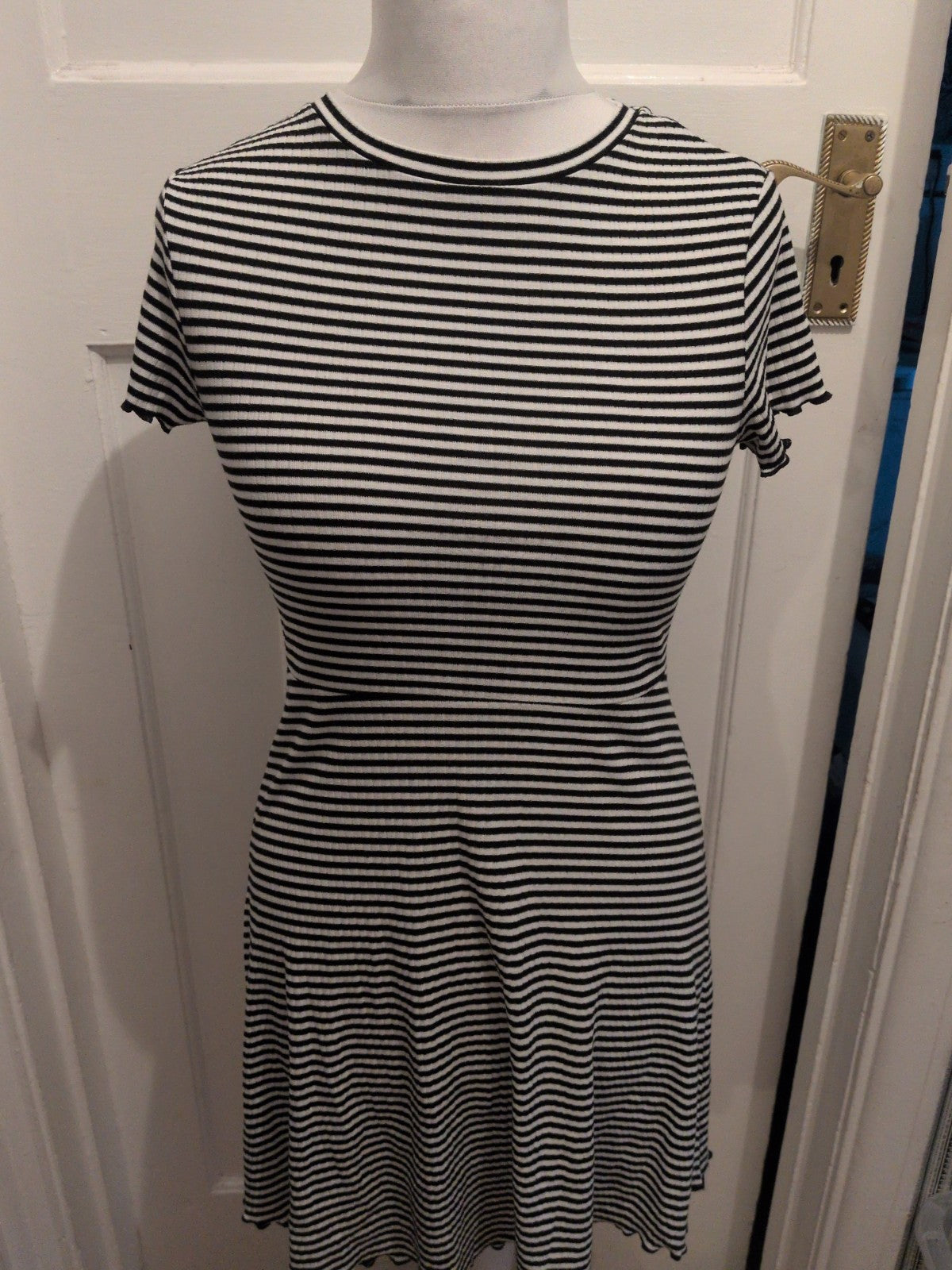 Limited Edition 12 Black Stripe Short Sleeve Dress