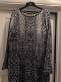 M&S 12 Navy And White Long Sleeve Jumper Dress