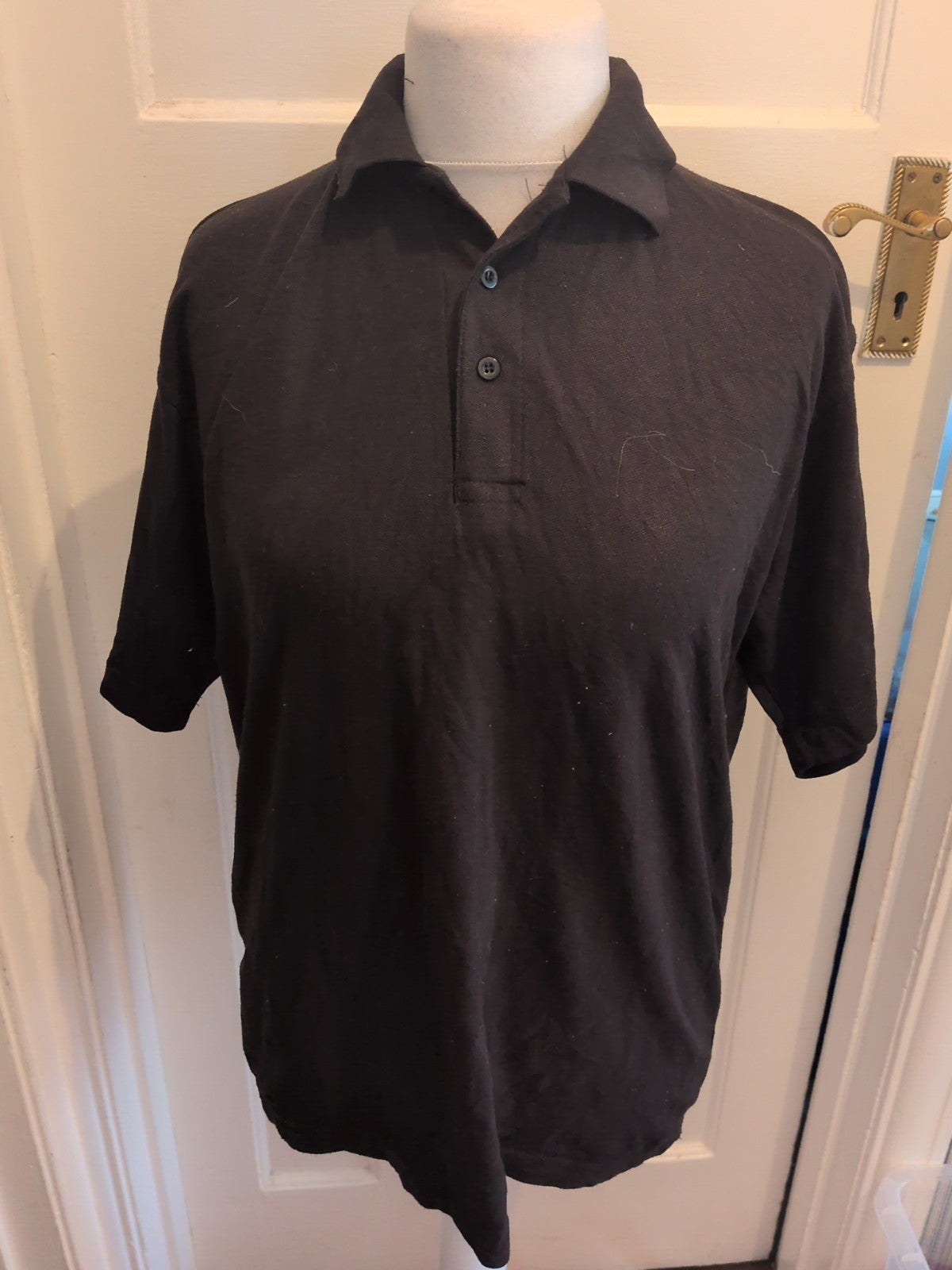 Uneek Large Black Short Sleeve Polo