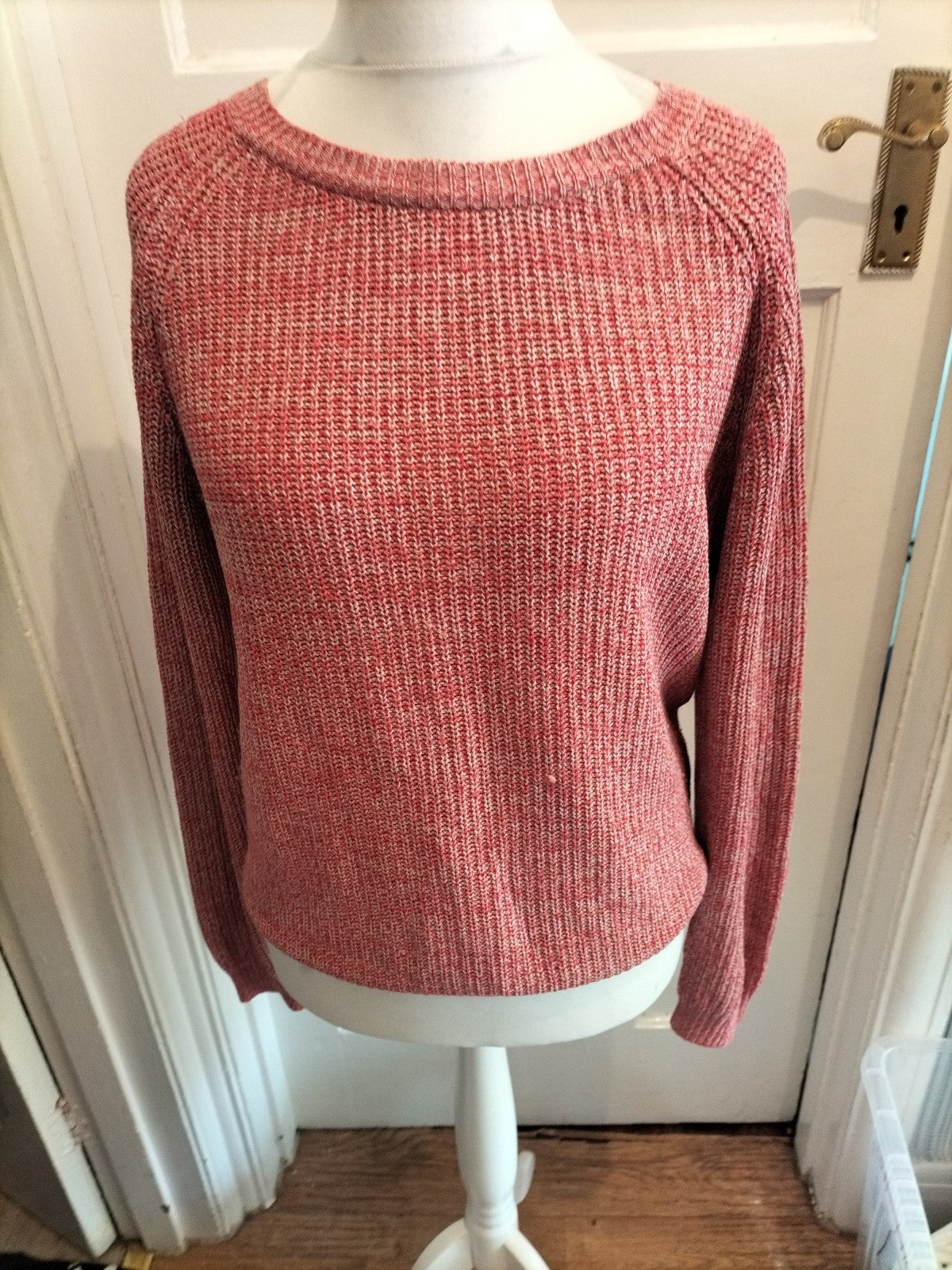 Primark 16 Red Fleck Long Sleeve Jumper Pullover