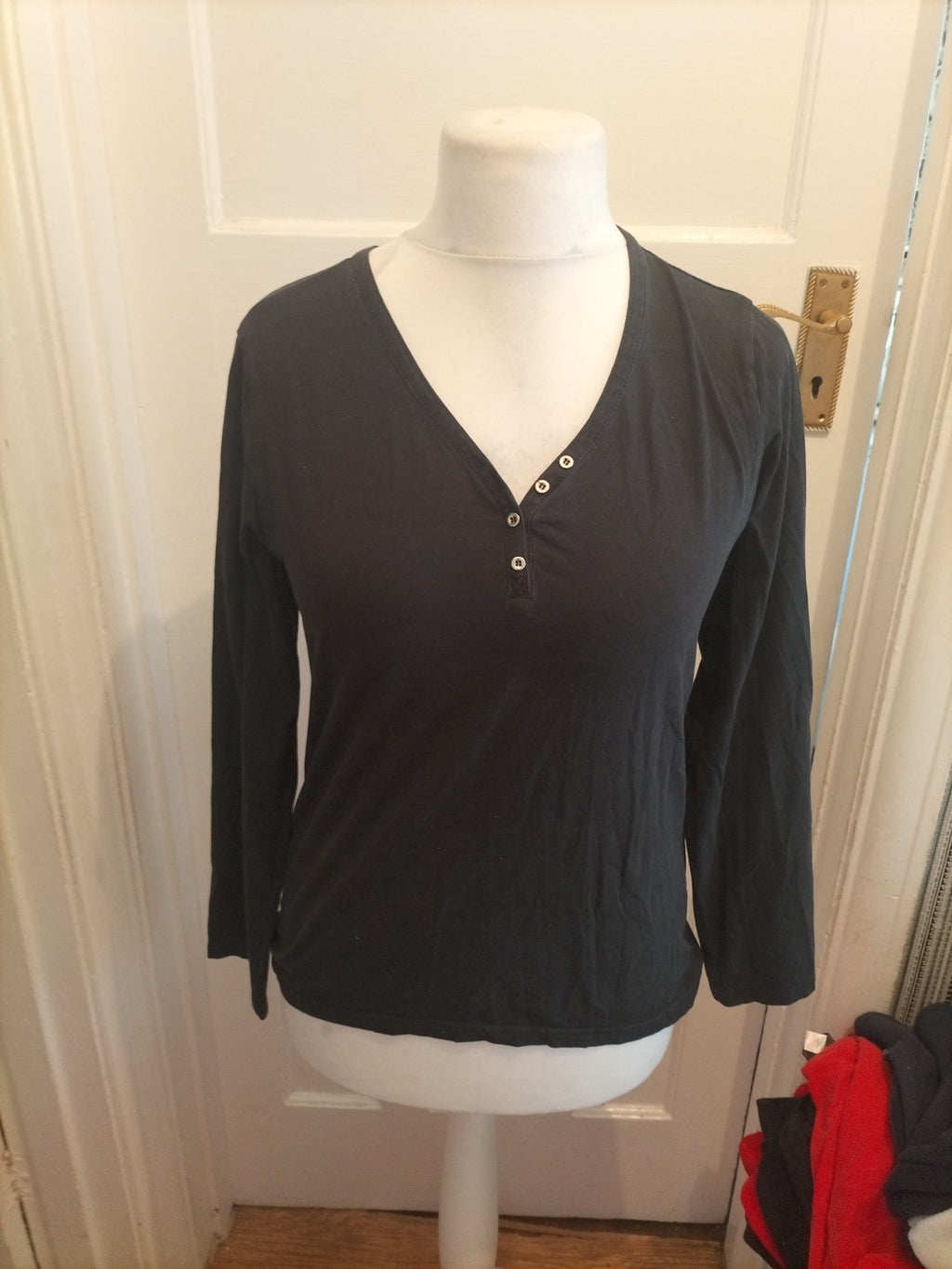 Ladies Smashed Lemon Size 14 Black Blouse