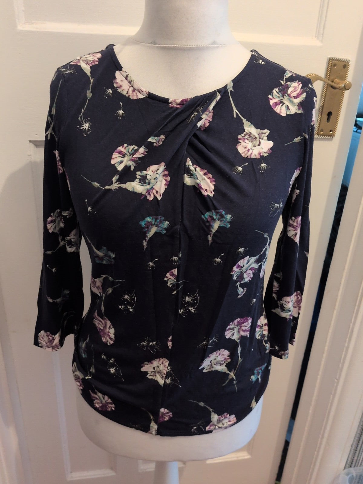 Classic 10 Midnight Floral Long Sleeve Blouse
