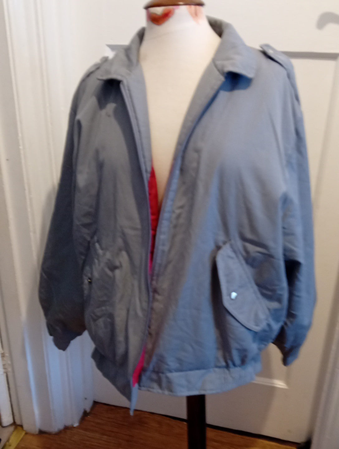 Mens Casual Wear Size Medium Grey Padded Lined Coat
