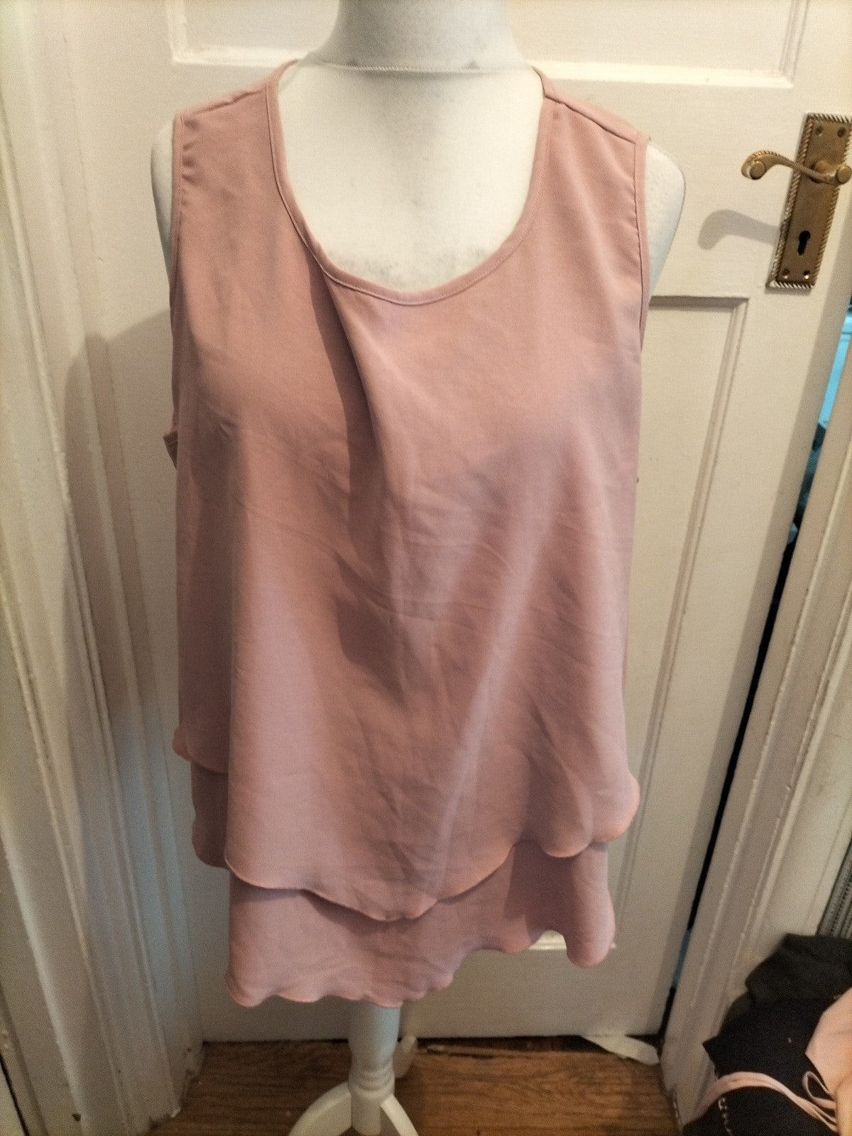 Emery Rose 3xl Baby Pink Sleeveless Blouse