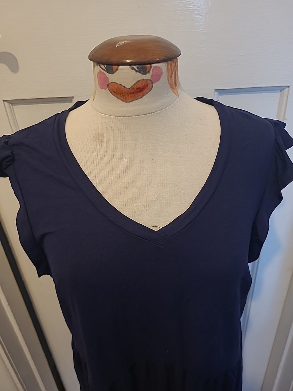 Ladies Pep&Co Size Large Navy Short Sleeved Midi Dress