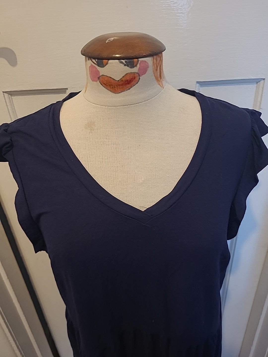 Ladies Pep&Co Size Large Navy Short Sleeved Midi Dress