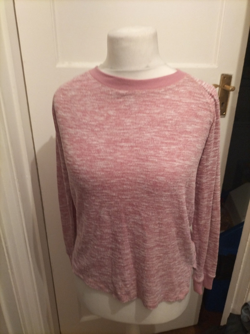 Ladies Peacocks Size 10-12 Pink Fleck Pyjama Top