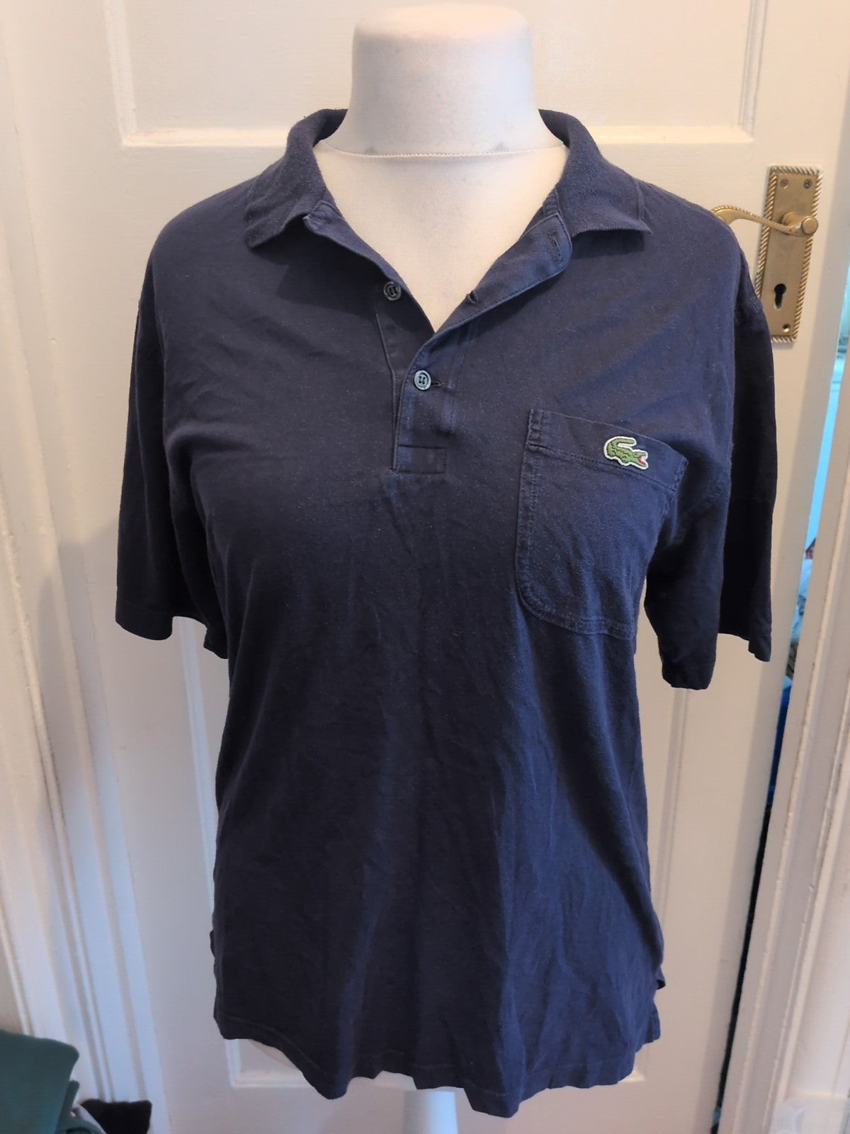 Lacoste Size 4 Navy Short Sleeve Polo