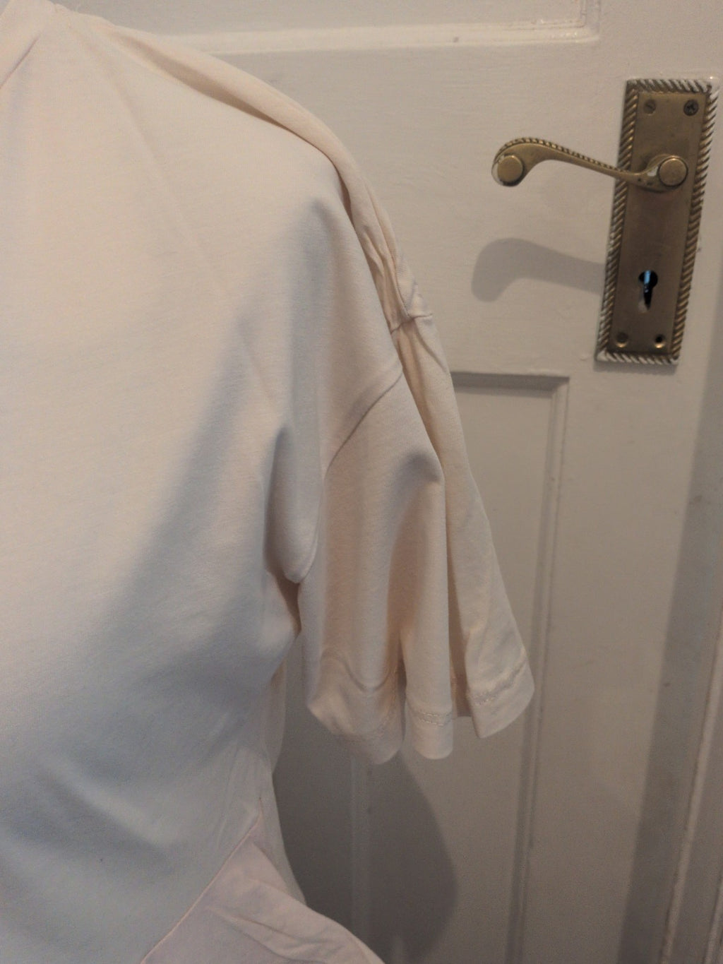 Cream&Rouge Medium White Short Sleeve Blouse