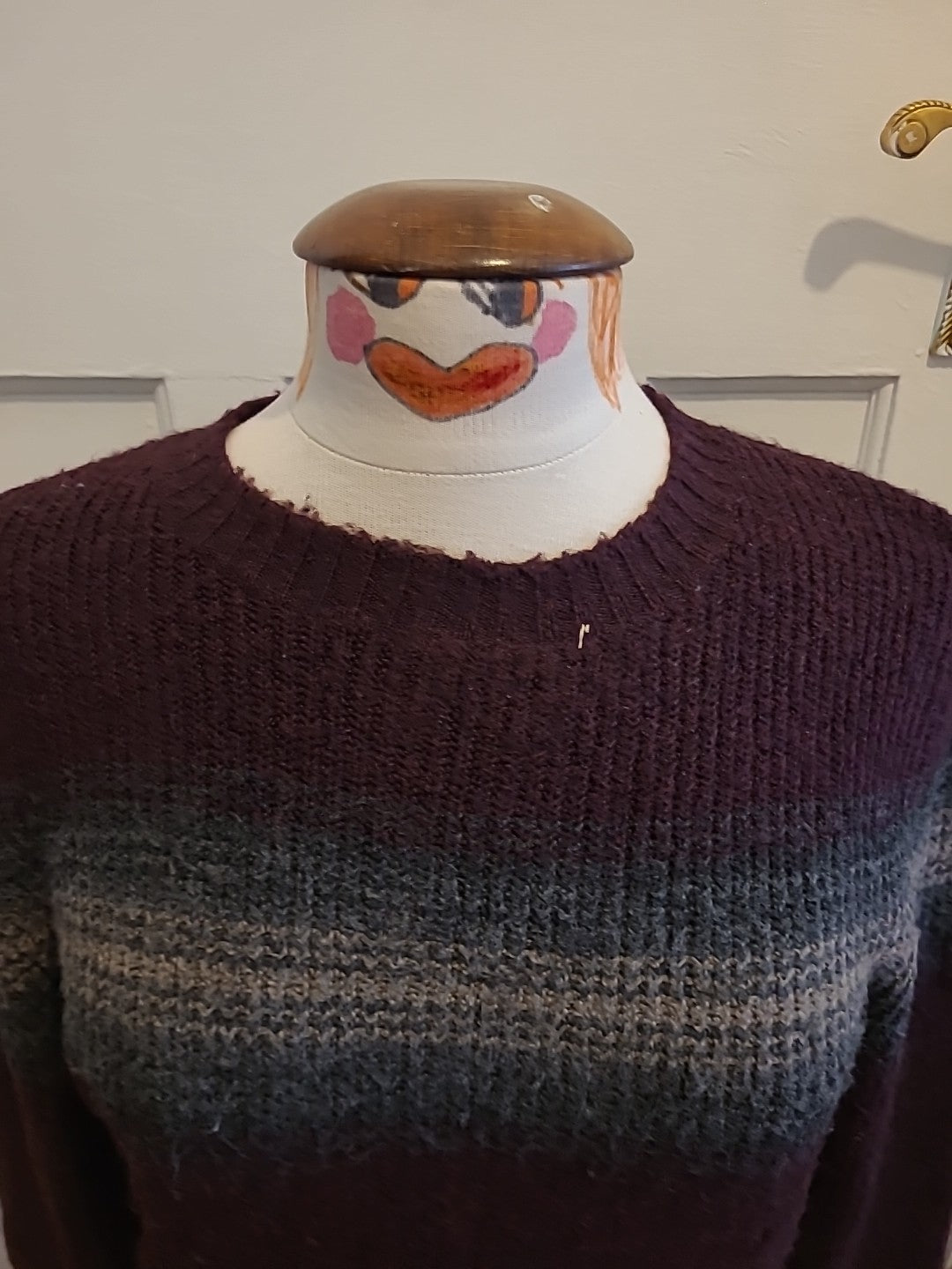 Mens Marks And Spencer Small Deep Purple Jumper