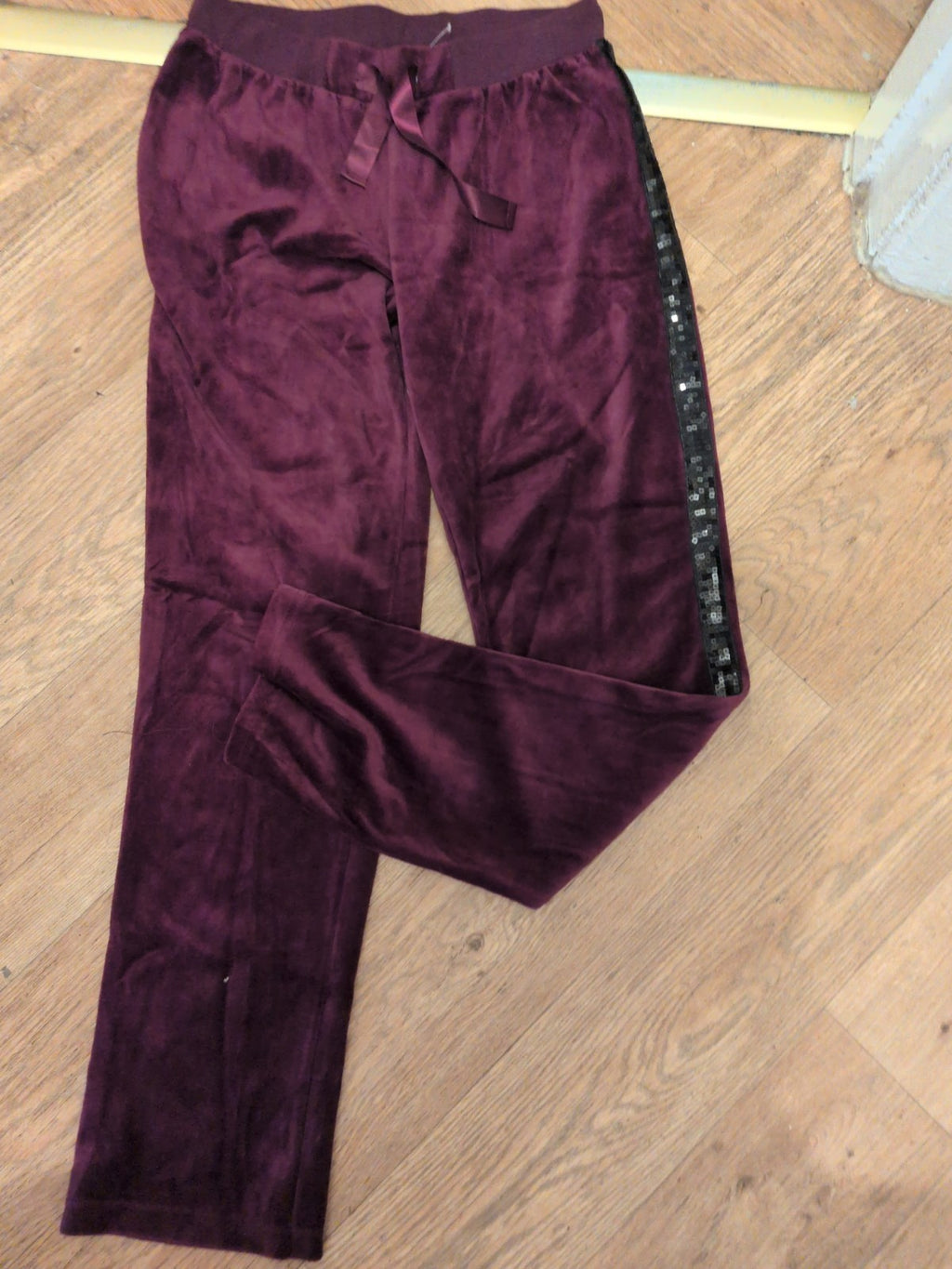 Esmara Small Purple With Black Sequin Elasticated Jogger