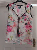 H&M 8 Multicoloured Floral Sleeveless Blouse