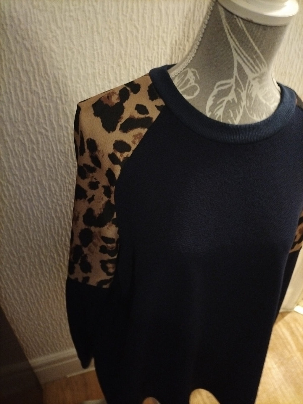 Ladies Shein Large Navy Blouse