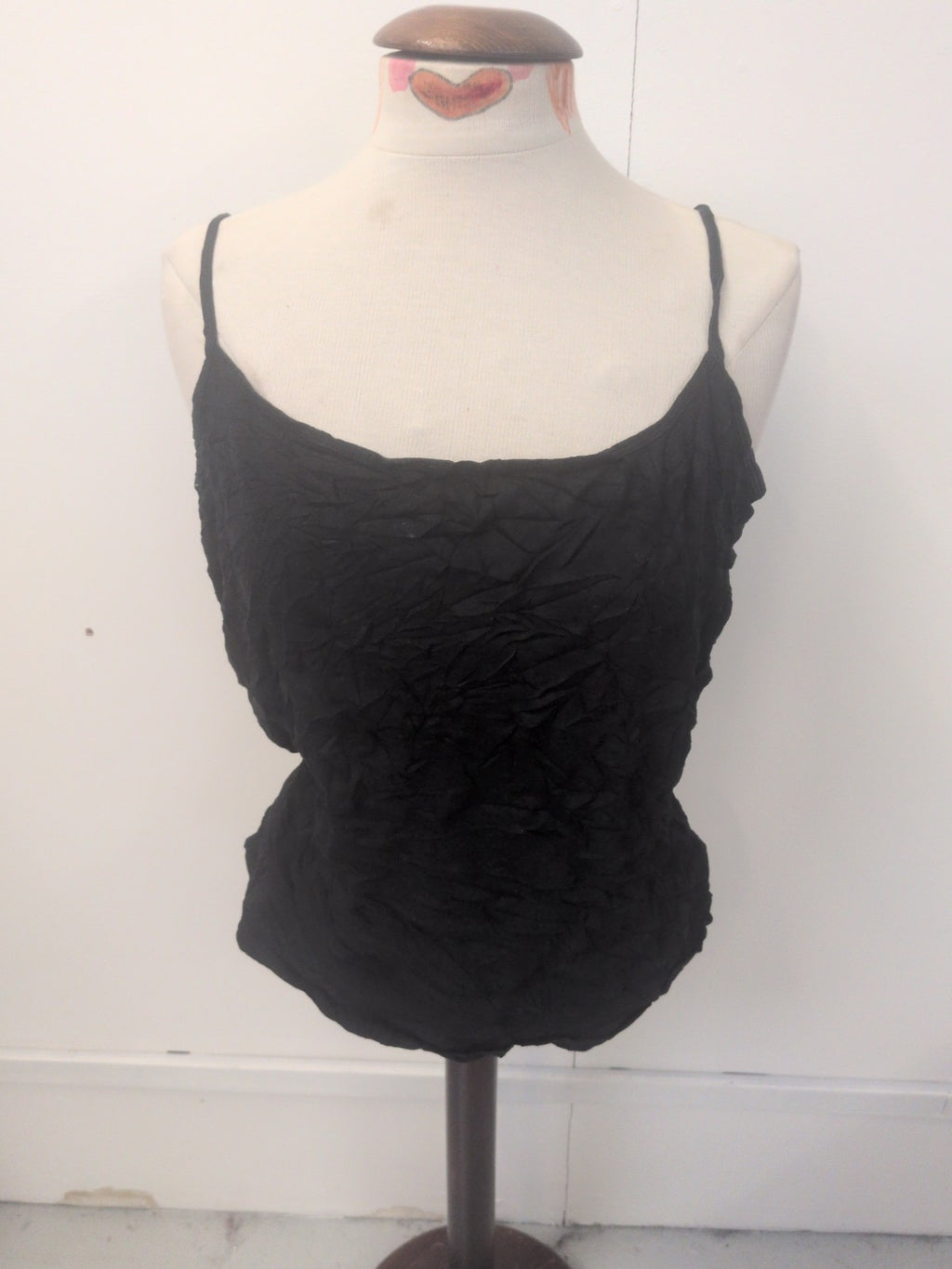 Ladies George Size 20 Black Cami T-shirt Sleeveless