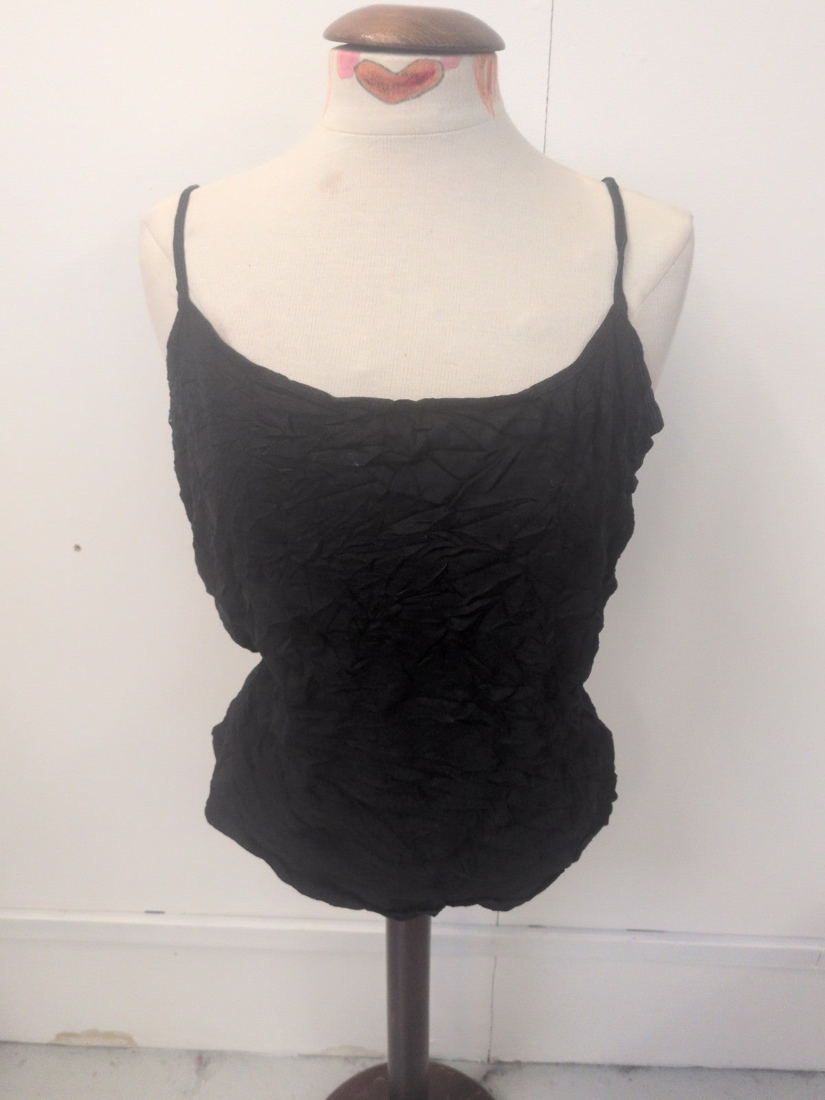 Ladies George Size 20 Black Cami T-shirt Sleeveless
