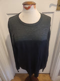 Mens Burton Size 2XL Grey Black Green Long Sleeved Pullover Jumper