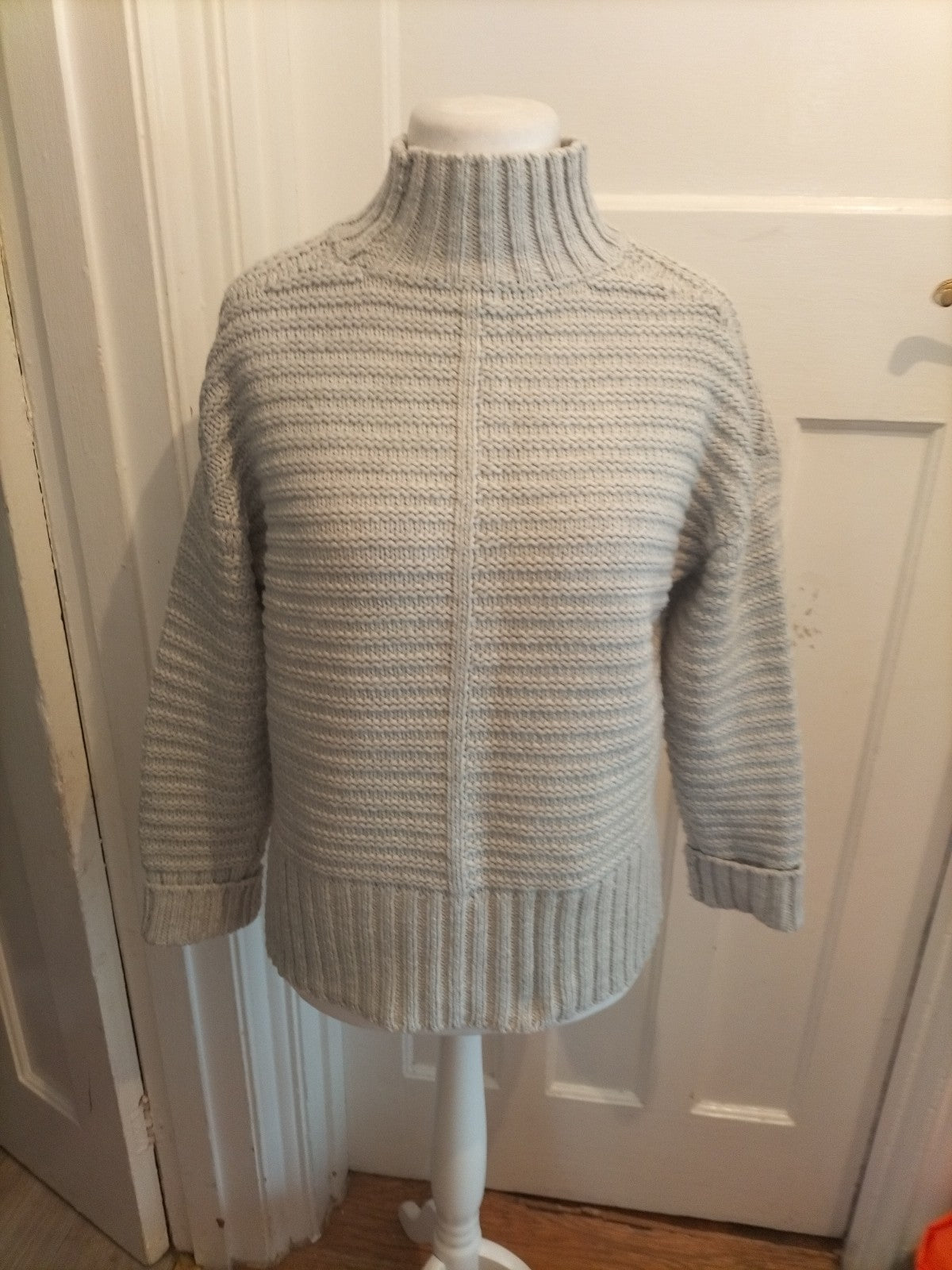 Tu 14 Grey Knit High Neck Long Sleeve Jumper