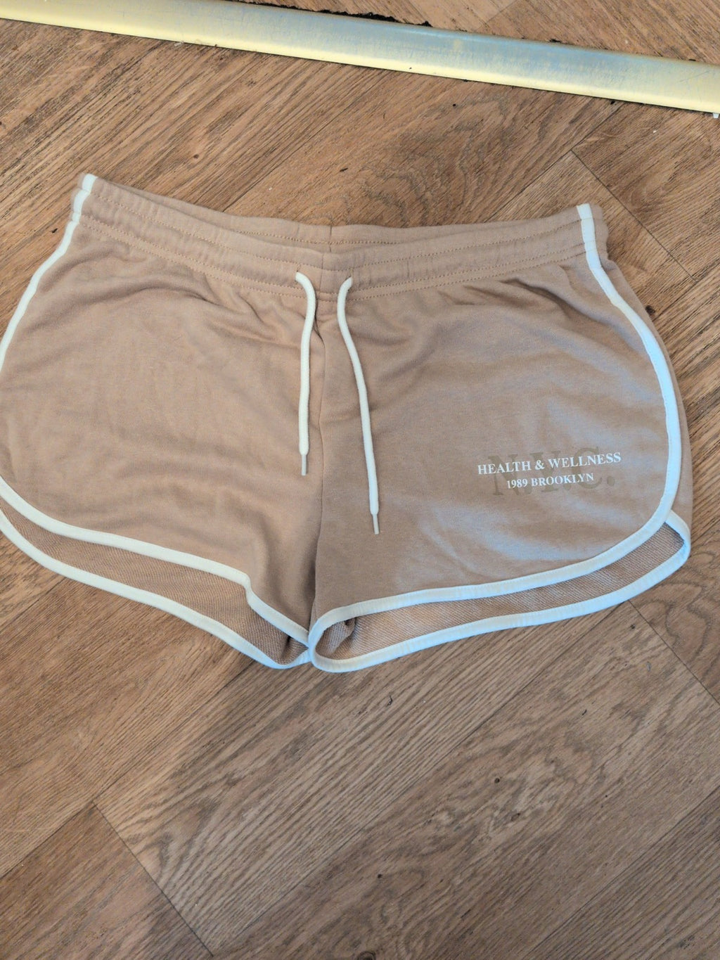 Primark 12-14 Pale Brown Print Hot Pants Elasticated