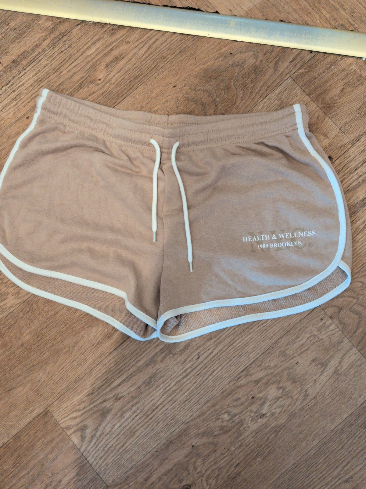 Primark 12-14 Pale Brown Print Hot Pants Elasticated