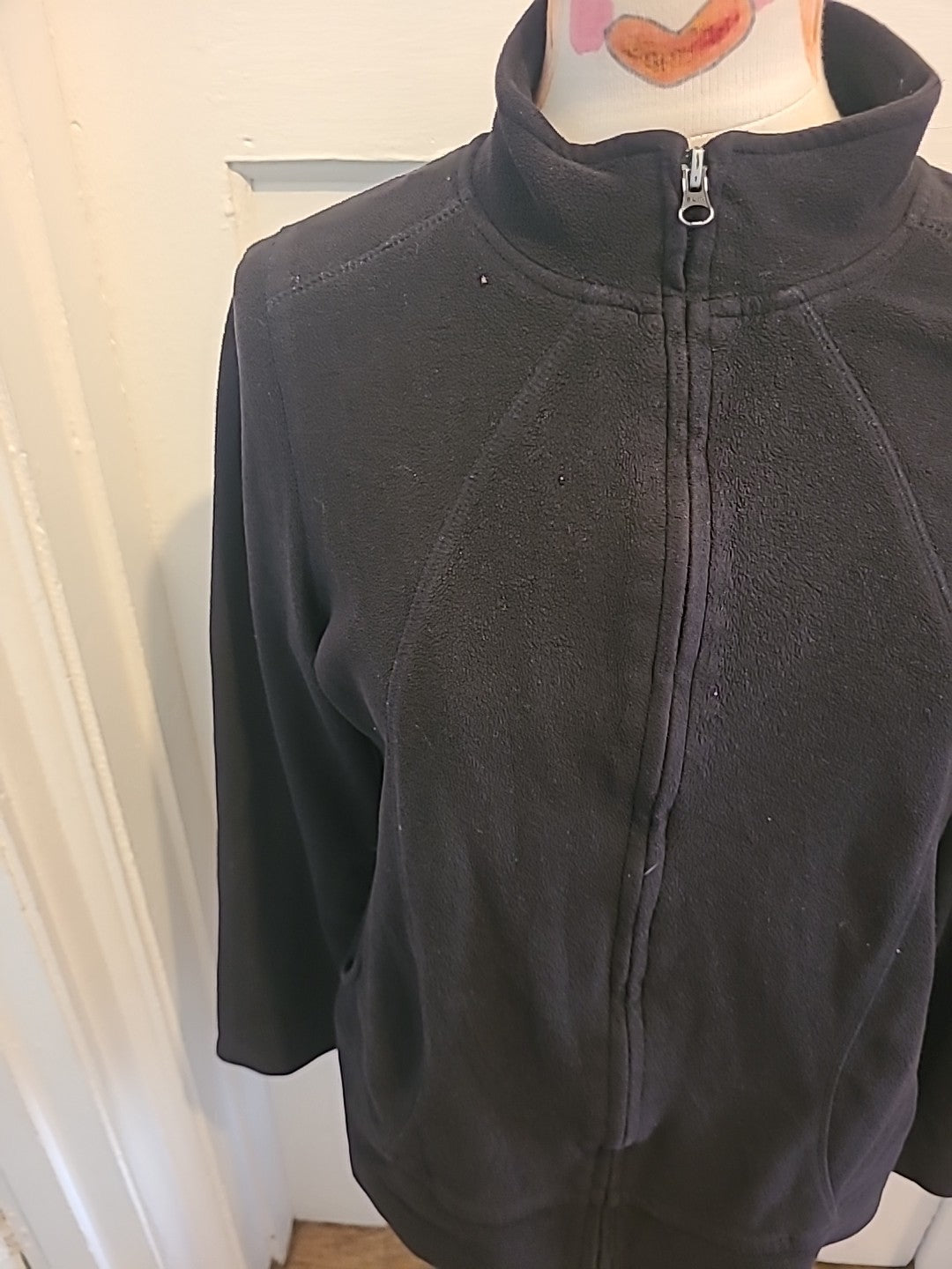 Ladies George Size 10/12 Black Zip Through Jacket
