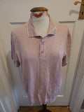 Mens M+S Size M Pale Pink Cotton Rich Short Sleeved Polo Shirt