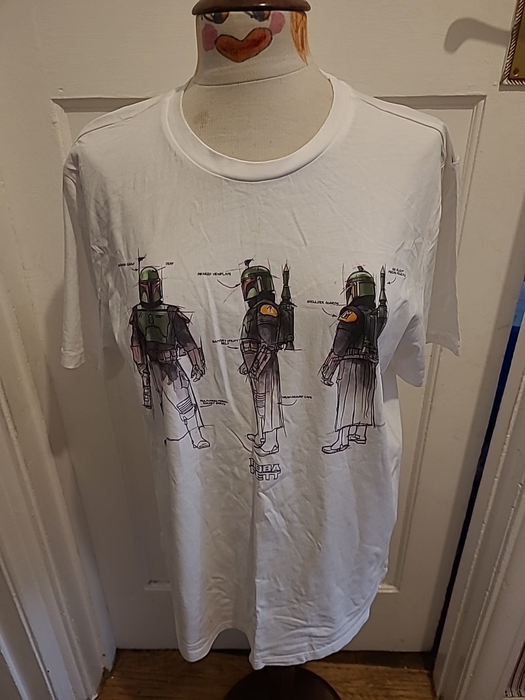Mens Star Wars Size XL White Printed Short Sleeved Tshirt