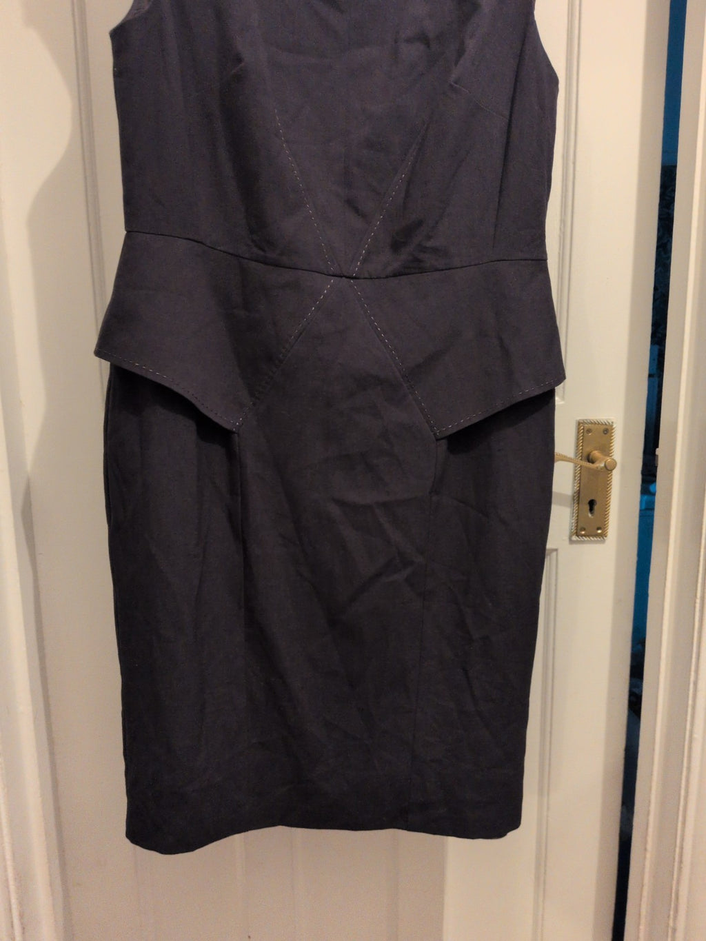 M&S Woman 14 Charcoal Sleeveless Lined Dress