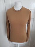 Mens Primark Size Medium Brown Round Neck Long Sleeve Jumper