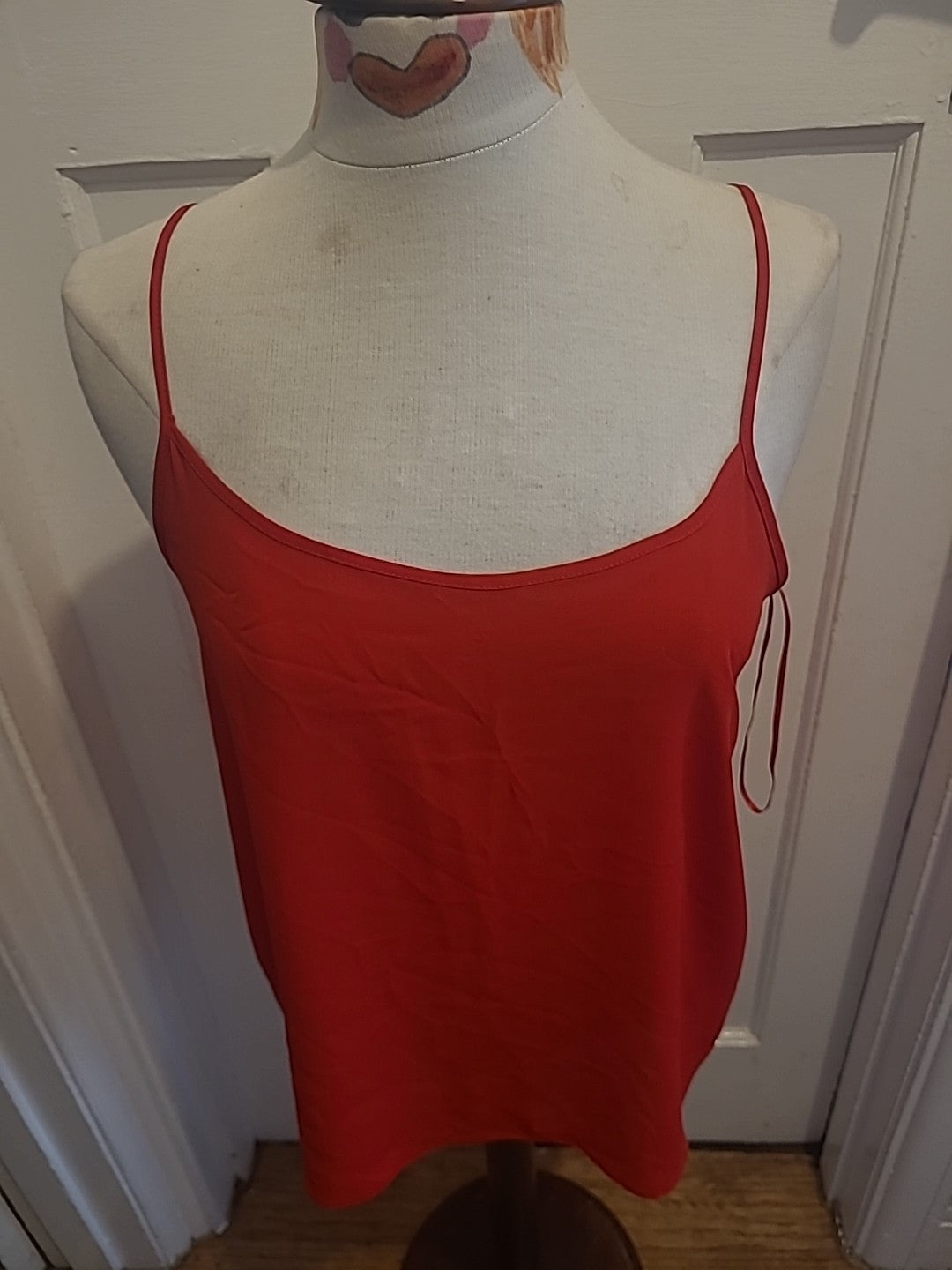 Ladies Papaya Size 12 Red Sleeveless Cami Top