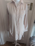 In The Style 8 Ivory Collared Long Sleeve Shirt Dress