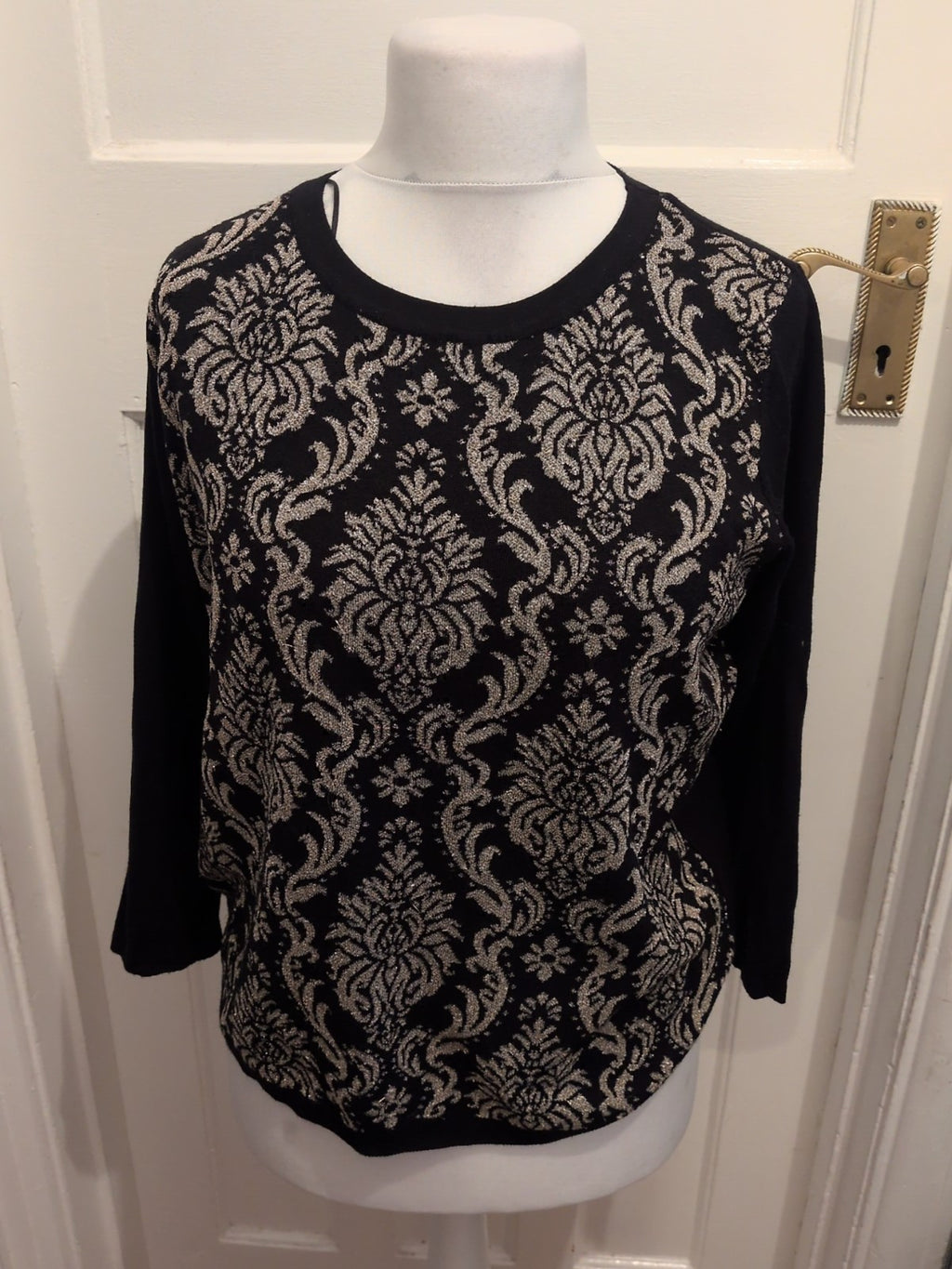 Papaya Classic 16 Black And Gold Long Sleeve Jumper