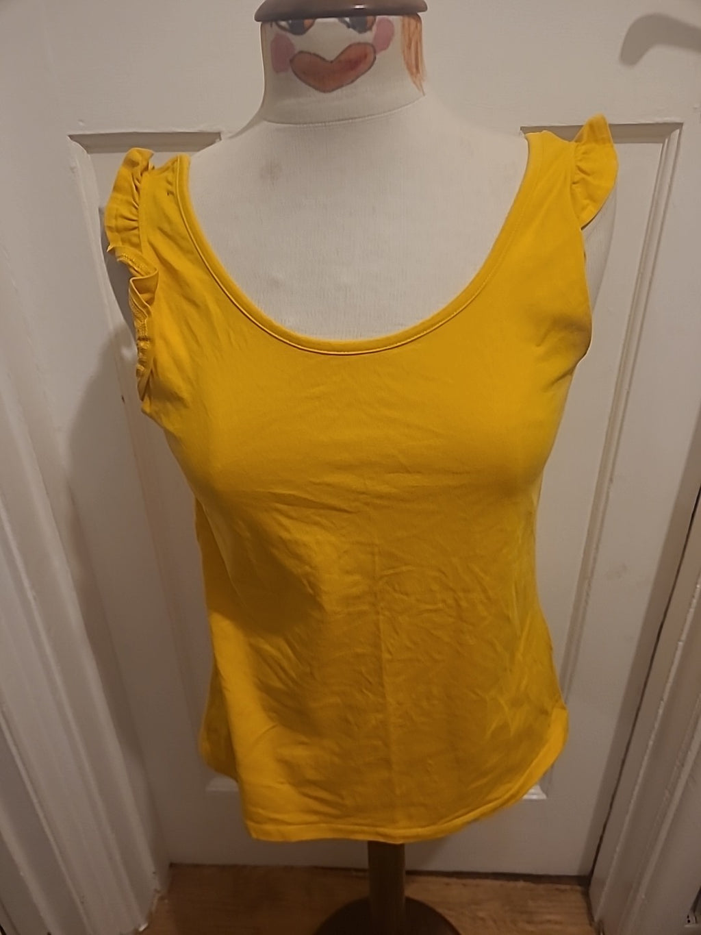 Ladies F+F Size 14 Yellow Cami Sleeveless Top
