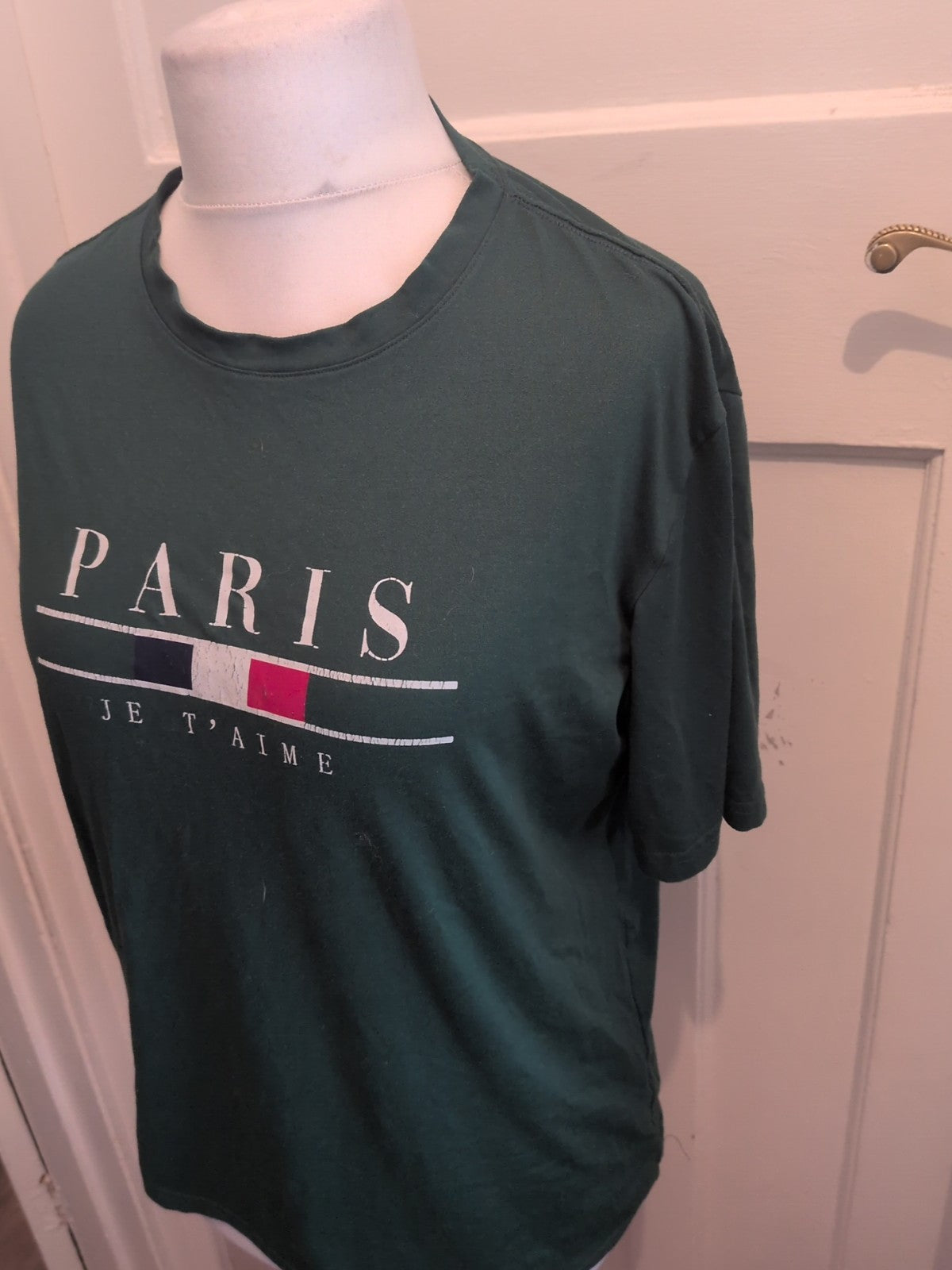 Medium Green Paris Print Short Sleeve T-shirt