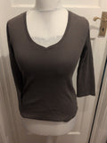 Marks And Spencer 12 Khaki Long Sleeve T-shirt